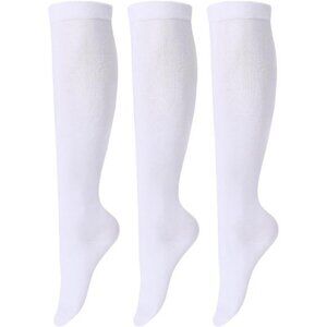 Women's Knee High Athletic Socks Stripe Tube Outdoor Sport Socks 1-3